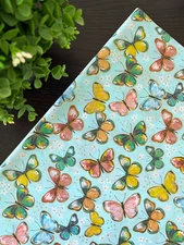 COLORFUL BUTTERFLIES Design Tissue Paper Sheets Choose Size & Package Amount