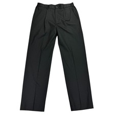 Tommy Hilfiger Mens TH Flex Modern Fit Pleated Dress Pants Dark Charcoal 33x32