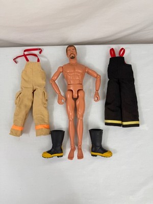 1996 Hasbro GI Joe Action Figure Firefighter + 2 Bibs