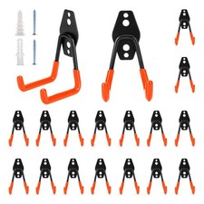 18 Pack Garage Hooks Heavy Duty - Supports 100 lbs, Utility Steel Garage Hang...