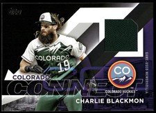 2024 Topps #CC2-CB Charlie Blackmon City Connect Swatch Collection Relics