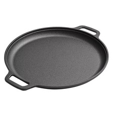 Cast Iron Griddle Grill Plate Cooking BBQ Skillet Roasting Frying Pan Safe Oven