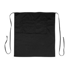 Winco WA-3129BK Classic Black Bistro Apron w/ Two Pockets