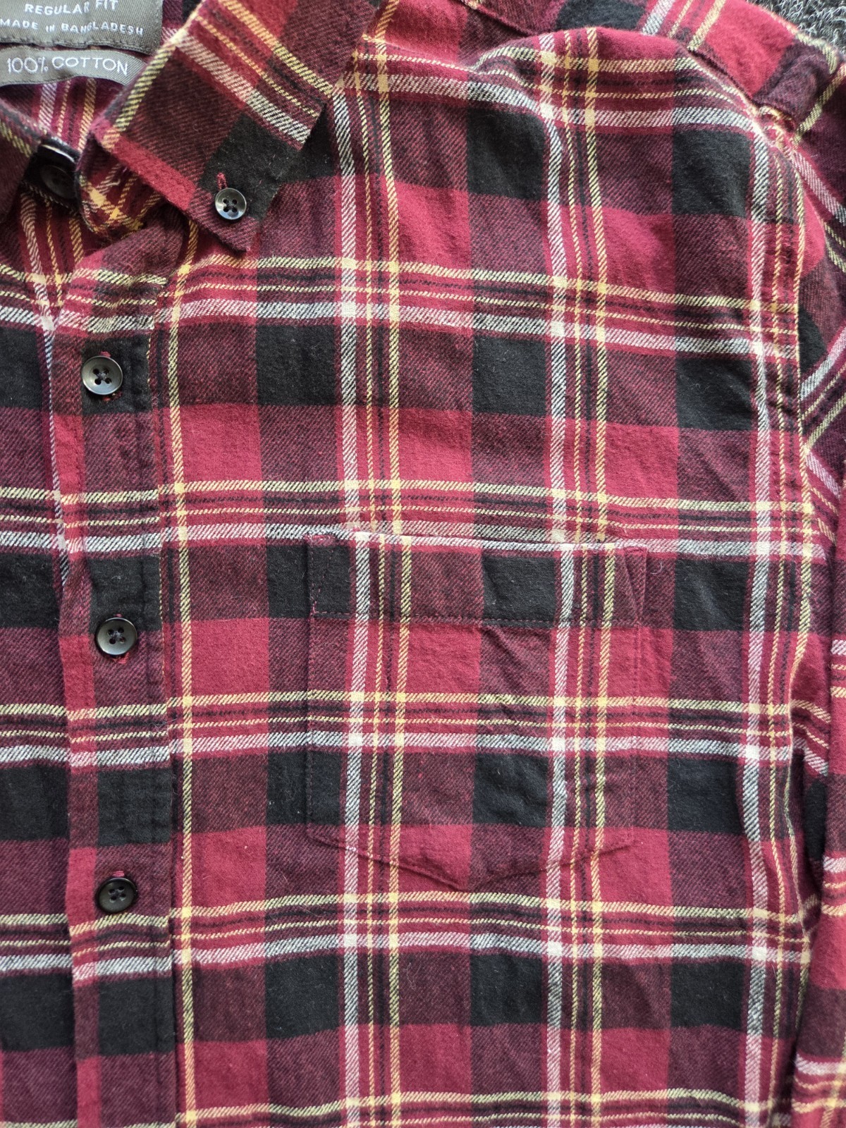 Primark Red Checked Shirt Women’s Large Regular Fit 100% Cotton image 5