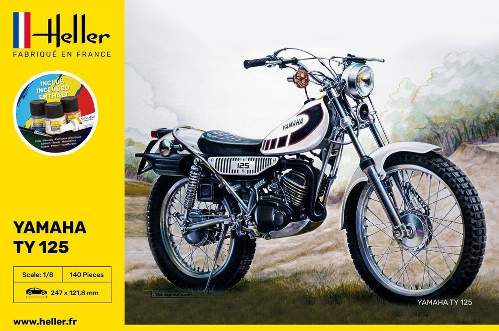Heller 56902 1:8th scale Yamaha TY 125 Starter Kit