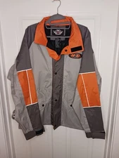 Harley Davidson Reflective Packable Motorcycle Rain/Wind Jacket Medium 
