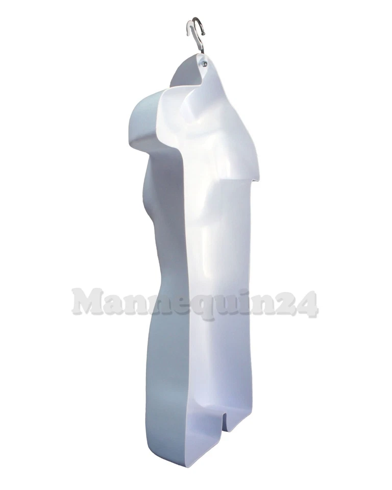Set of 4 Mannequins Male Female Child Toddler White Hanging Dress Forms - Image 3 of 4