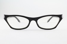 Rare Authentic Cutler and Gross M:1329 C:01 Black 57mm Cat Eye Glasses Italy