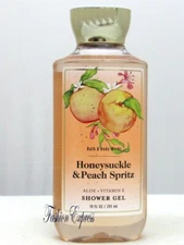 BATH & BODY WORKS HONEYSUCKLE & PEACH SPRITZ SHOWER GEL 10 FL OZ