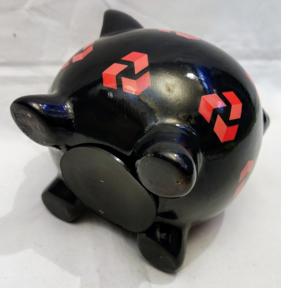 NATWEST PIGGY BANKS X2 DARK BLUE/PURPLE WITH RED NATWEST LOGO 🐷 VGC 🐷