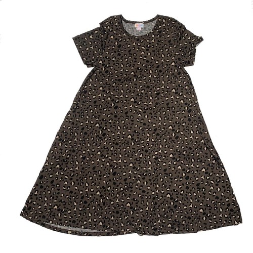 M Medium Womens LuLaRoe Jessie Pocket Dress Animal Print Leopard Brown NEW