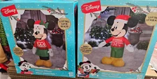 Gemmy 3.5ft Tall Disney's Mickey & Minnie in X-Mas Sweaters Inflatables