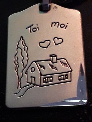 Agent Halskette mit dem Titel ''925'' - Medaille Liebe - Anhänger Silver -