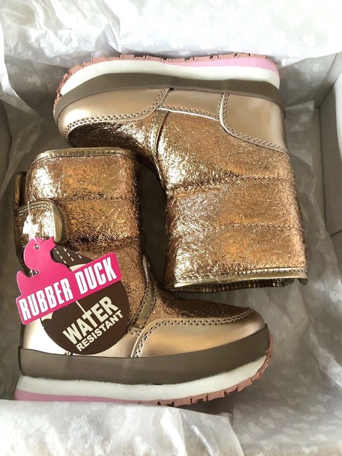 rose gold metallic boots