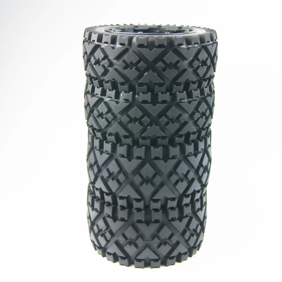 4pcs Front Rear All Terrain Tire Wheel for 1/5 HPI ROVAN KM BAJA 5B - Image 3 of 4