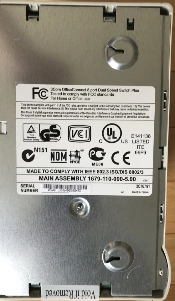 3Com OfficeConnect (3C16791) 8-Ports External Switch-OPEN BOX, NEW. - Image 2 of 4