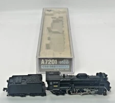 N Scale Micro Ace C58-363 Steam Locomotive With Tender Original Box