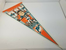 VTG RARE Miami Dolphins Dan Marino 1994 NFL Wincraft Pennant Palm Tree - MINT