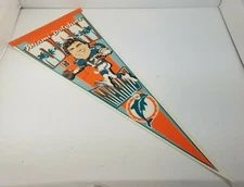 VTG RARE Miami Dolphins Dan Marino 1994 NFL Wincraft Pennant Palm Tree - MINT
