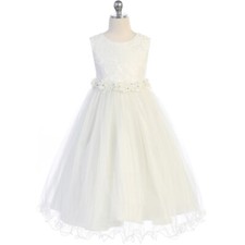 IVORY Size 8 Flower Girl Dress Birthday Recital Bridesmaid Party Graduation