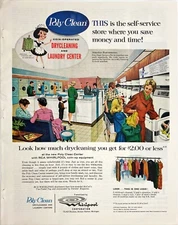 Whirlpool Corp Poly Clean Coin-Operated Laundry & Cleaning Service Vtg Print Ad