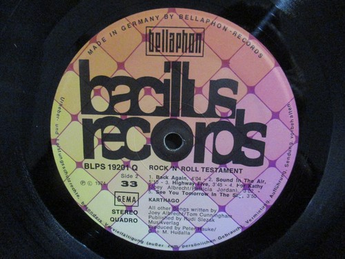KARTHAGO Rock 'n Roll Testament / Quadro LP Germany 1974 BACILLUS BLPS 19201 Q - Bild 6 von 6