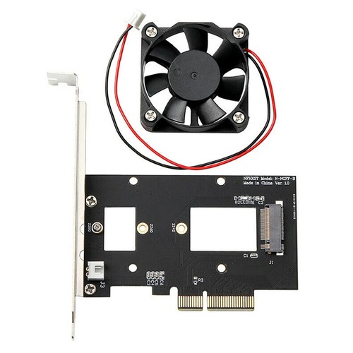 PCI-E 3.0 X4 Lane Host Adapter Converter Card M.2 M Key Ssd To Nvme+Fan - Afbeelding 2 van 5