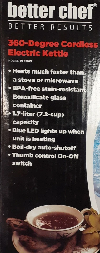 Better chef 360-degree Cordless Electric kettle - Image 3 of 4