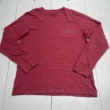 The Normal Brand Red Long Sleeve Pocket T Shirt Mens Size Large