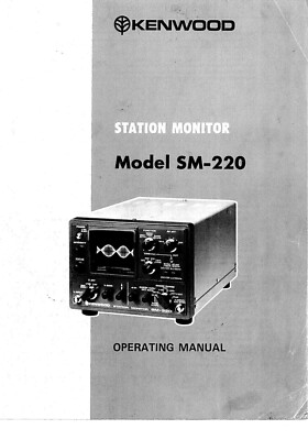 Bedienungsanleitung-Operating Instructions für Kenwood SM-220 