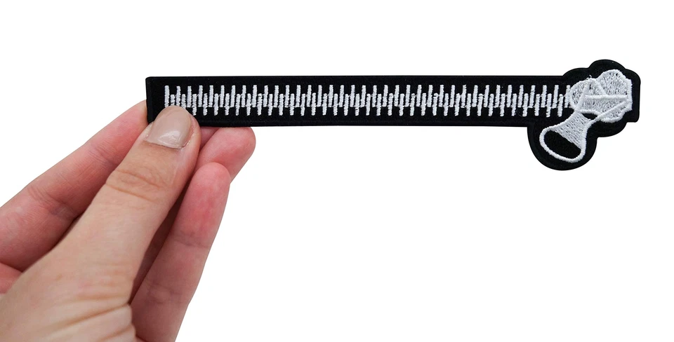 Lang gerader Reißverschluss Patch - Aufbügler für Kleidung, Patches, Bügelbilder - Bild 3 von 4