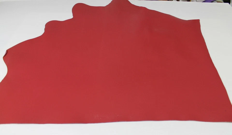 EPSOM PATENT PUNCH PINK Upholstery Italian CALF cow Leather skin 8+sqf 2.0mm #P1 - Image 3 of 4