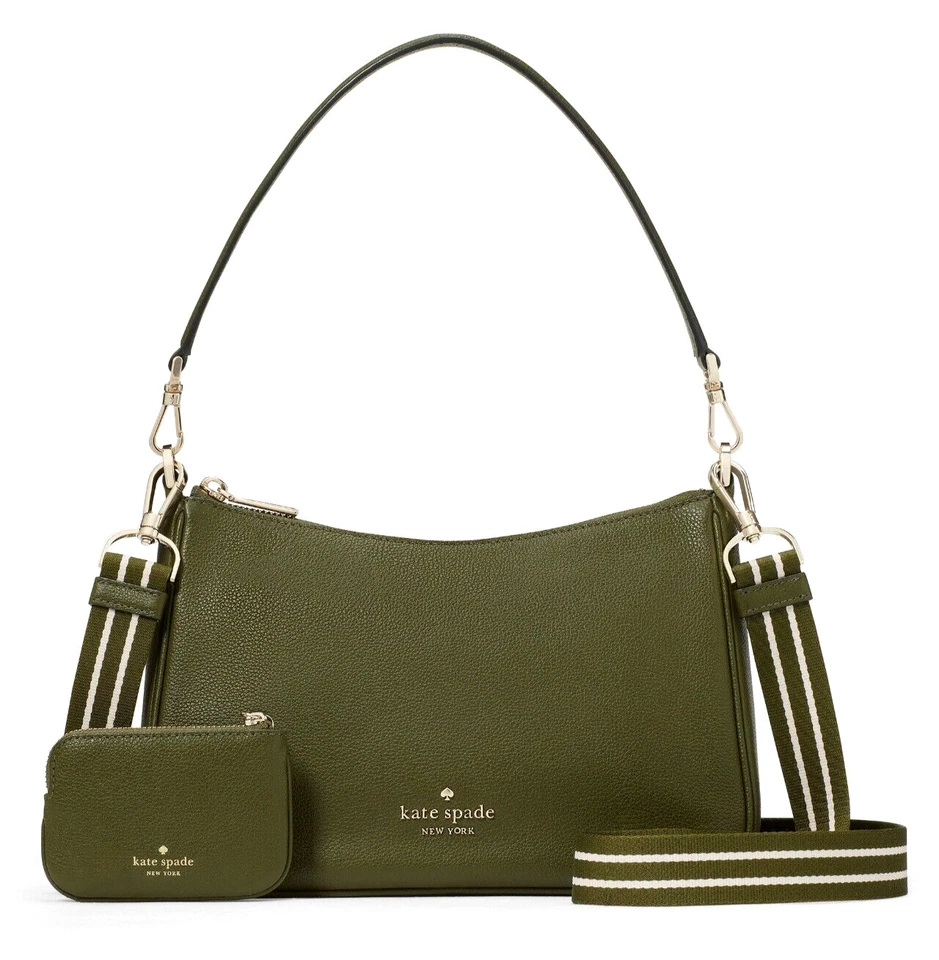 New Kate Spade Rosie Shoulder Bag Pebbled Leather Enchanted Green