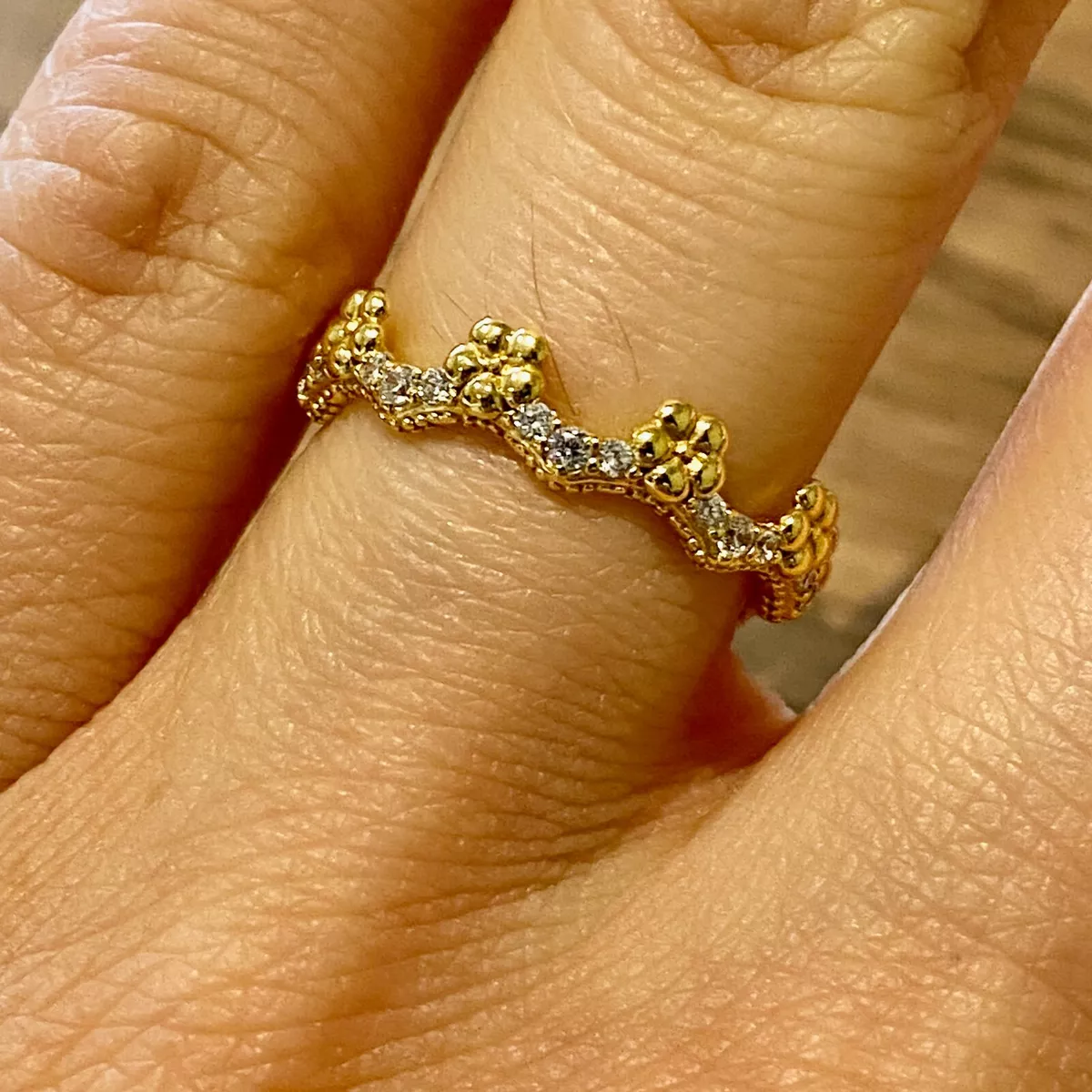 Pandora flower crown ring deals