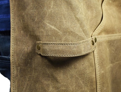 Canvas Apron Kitchen Cooking Restaurant Aprons Chef Pocket Bbq Waterproof Unisex - Picture 7 of 11