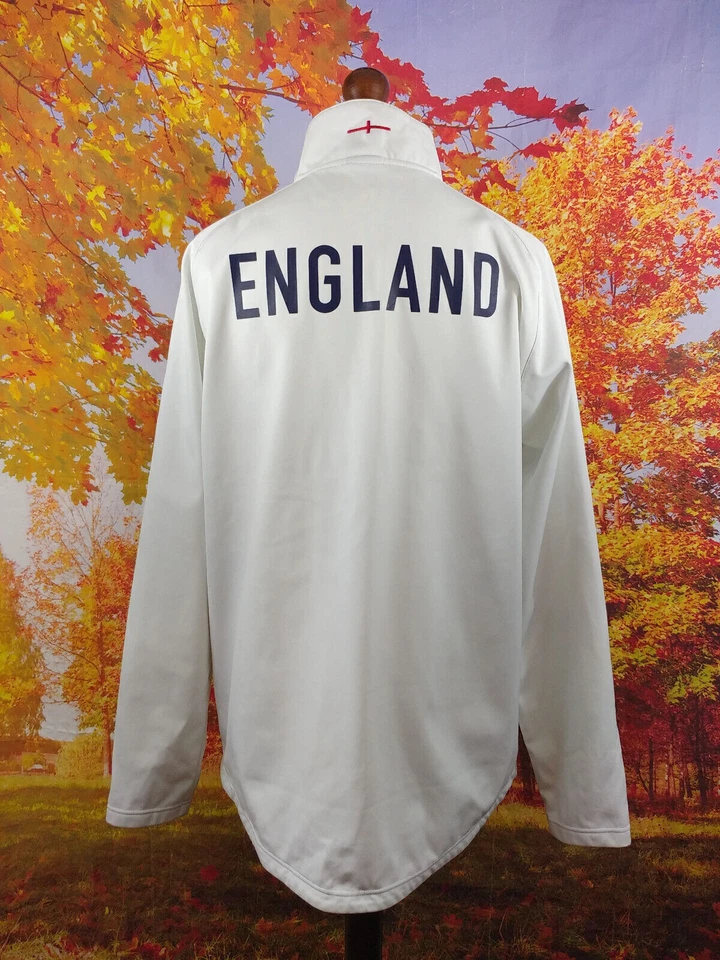 England Rugby Union white full zip Canterbury Tracksuit Jacket UK men's size 2XL — 第 2/4 张图片
