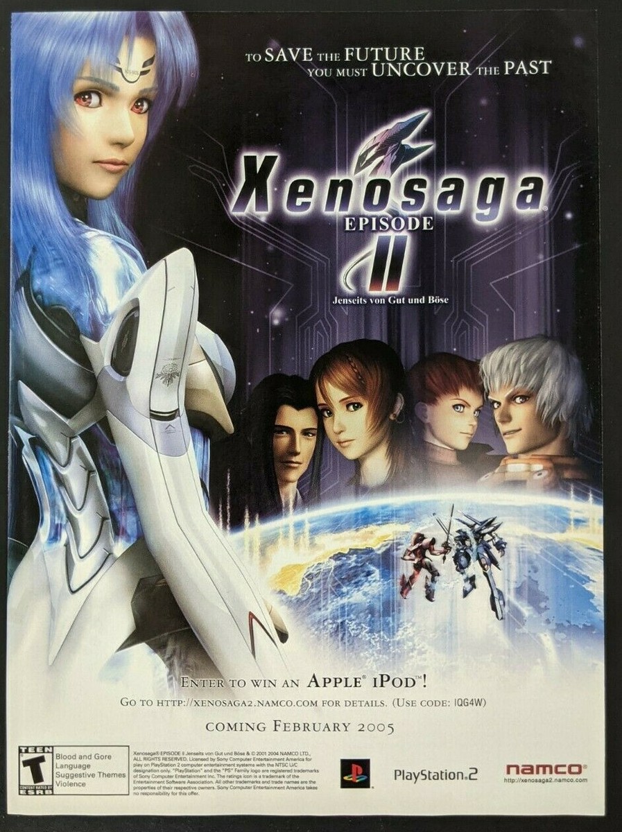 Xenosaga ゼノサーガ episode2 販促ポスター　2枚　B2 Xenosaga Episode II Print Ad Game Poster Art PROMO Official