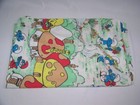 Smurfs 1981 Vintage Flat & Fitted Twin Bed Sheet Set 1980s Kids Cartoon TV Peyo