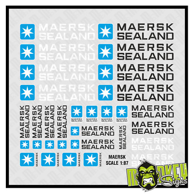 Waterslide Decal 1:87 SPUR H0  -  Container Eisenbahn Modellbahn See - Set C