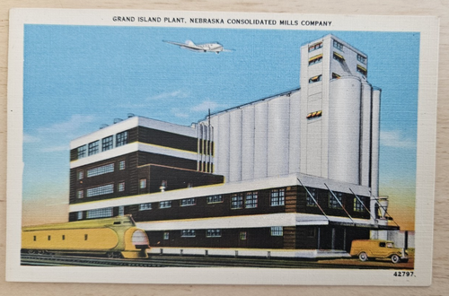 1940s 3 Grand Island NE Postcards: Large Letter, Cons. Mills, Court House, Linen - Picture 3 of 5