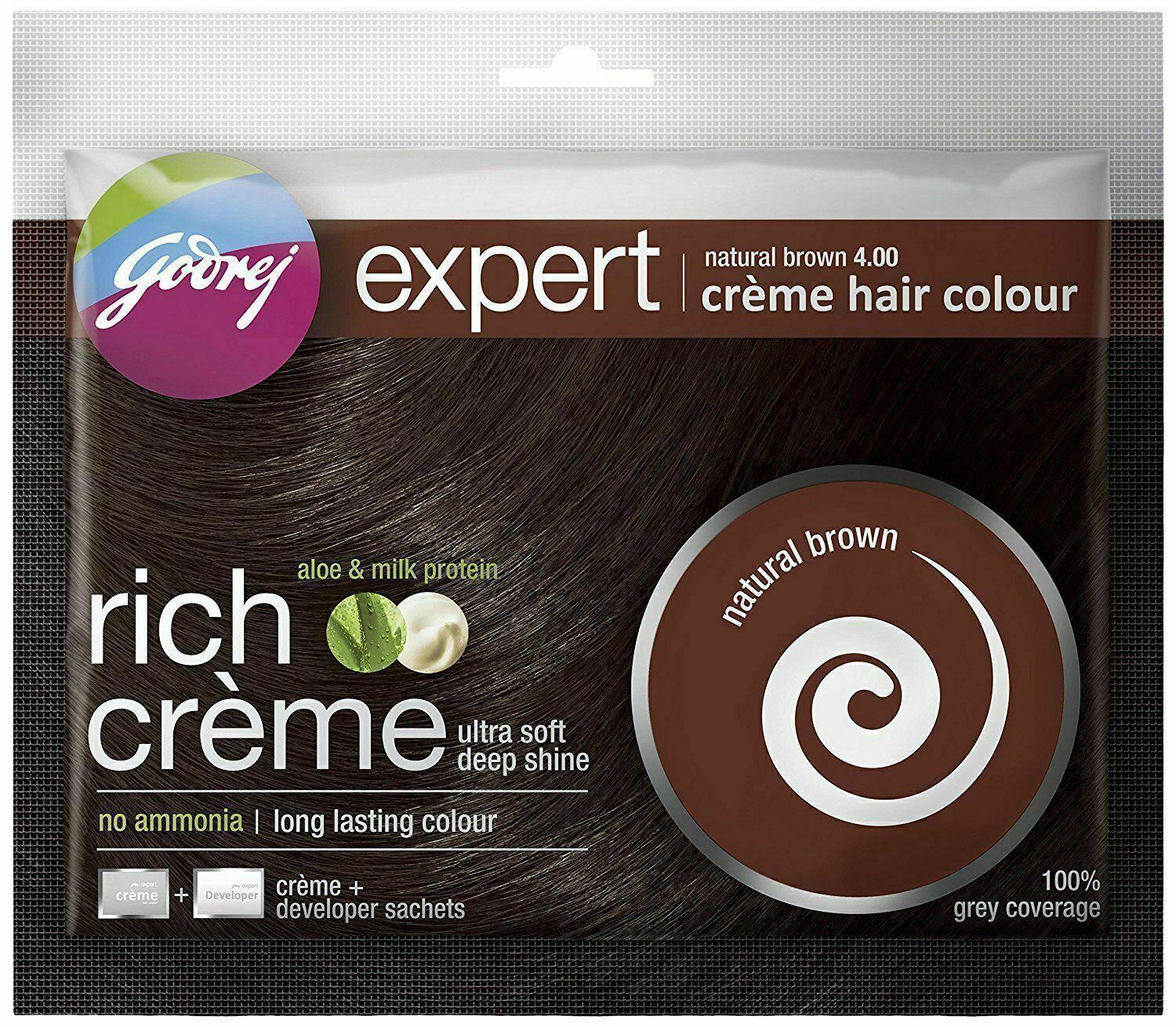 EXPERT Rich Cr&egrave;me Herbal Hair Colour (40ml) NATURAL BROWN