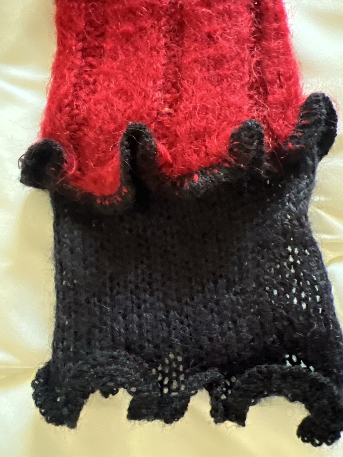 NEVER WORN Ruby Red Soft Turtle Neck Black Trimmi… - image 15