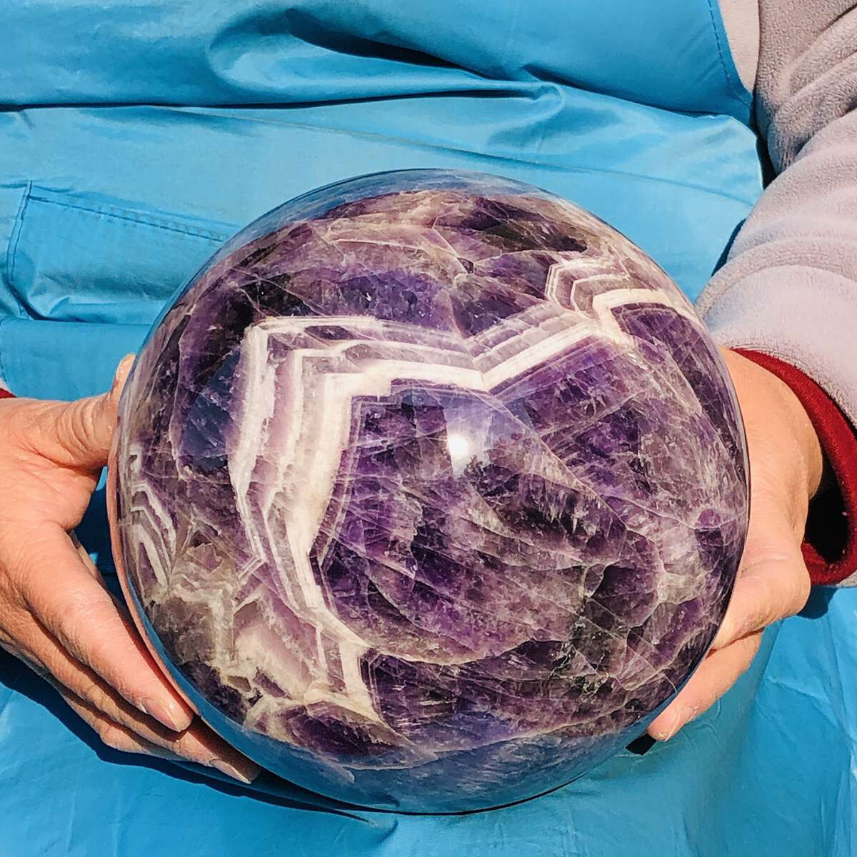 Natural Amethyst Quartz Crystal Sphere Ball for Healing 7170G 3310
