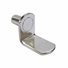 Shelf Bracket Pins Nickel Plated Steel 1/4" peg for Cabinet/Bookcase (x12)
