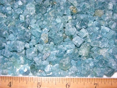 Aquamarine all natural crystal mixed grade Zambia 3-18mm 50 carats - Picture 2 of 5
