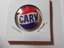 1" Carv unknown office and location litho pinback button