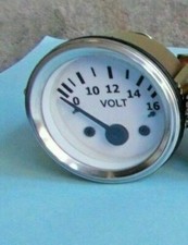 2 52mm Electrical Volt Gauge White Face Chrome Bezel 2 52mm Electrical Volt Gauge White Face Chrome Bezel