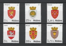Moldova 2017 Coats of Arms 6 MNH stamps