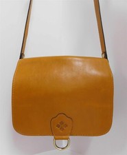 Patricia Nash Ilina Cognac Brown Vintage Distressed Leather Crossbody Bag