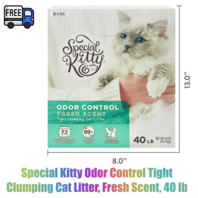 Special Kitty Odor Control Tight Clumping Cat Litter, Fresh Scent, 40 lb